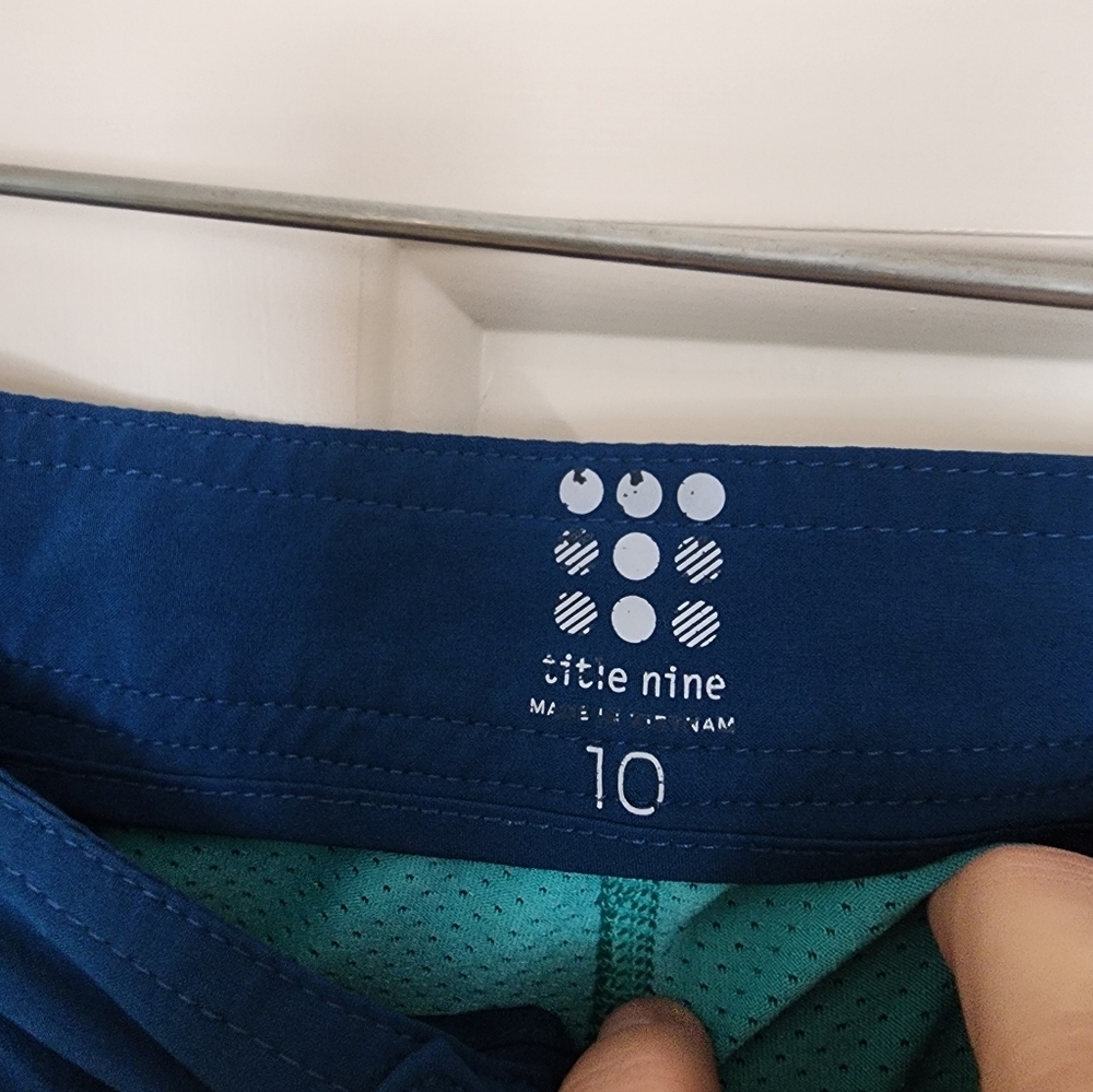 Title Nine Swingtastic Skort Skirt Teal Size 10 Upf50 Tennis Countryclub Active - Picture 9 of 12